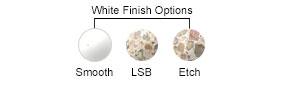 Slate Stone Option, White Finish Options