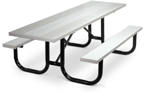 Model PMB-HAA | Park Master Universal Accesss Aluminum Picnic Tables with Black Enamel Frame