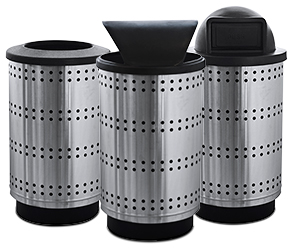 Paramount Series Stainless Steel Trash Receptacles