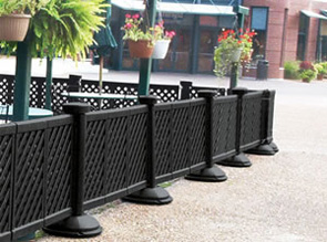 Black Portable Decorative Patio Fence