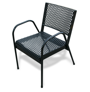 Model R-CHAIR | Expanded Steel Stacking Chair (Black)