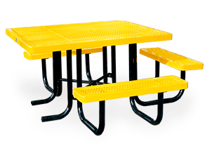 Model R463H-P | Universal Access Thermoplastic Coated Table (Yellow/Black)
