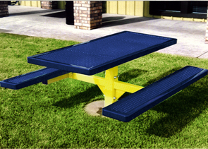 Model R6-I | Rectangular Picnic Tables | Traditional Style (Mystic/Yellow)
