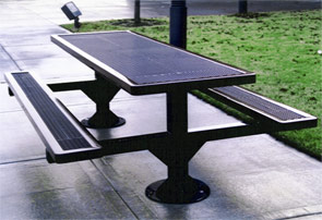 Model R8-S | Rectangular Picnic Table | Traditional Style (Mariner/Black)