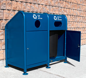 Model RC-2-34 | Single, Double & Triple Section Recycling Stations (Blue)