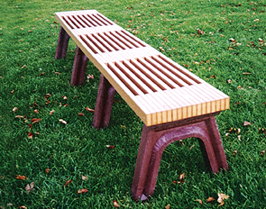 Model RS8NB-P | Recycled Plastic Slatted Bench