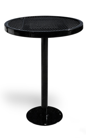 Model RT30-S | Expanded Steel Round Table (Black)
