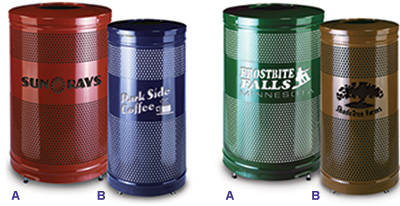 Modern Style Classic Custom Trash Receptacle Collection