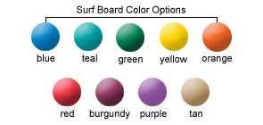 Surf Board Color Options