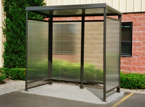 Model STS48DWKDOFB | Smoking Shelter | Flat Roof | Open Front