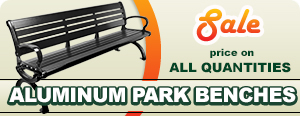 Sale on Aluminum Park Benches