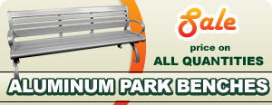 Sale on Aluminum Park Benches
