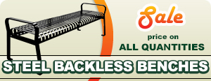 Sale on Steel Outdoor Flat Bench