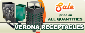 Special on Verona Series Square Trash Receptacle