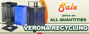 Special on Verona Series Square Recycling Receptacle