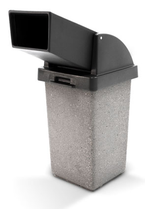 Model TF1021 | Concrete Trash Receptacle with Drive Thru Lid