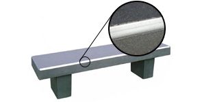 Classic Precast Concrete Park Bench with Skate Edging Detail