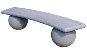 Model TF5140 | Precast Curved Concrete Sphere Bench (Gray)