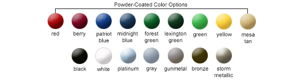 Powder-Coated Color Options