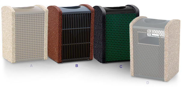 Thermoplastic and Aggregate Trash Receptacles Collection