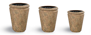 Milan Collection Fiberglass Receptacles | Tuscan Style Sizes