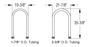 U Rack on Rails Quick Dimensions