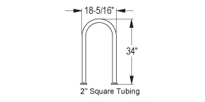 Square U Rack Quick Dimensions