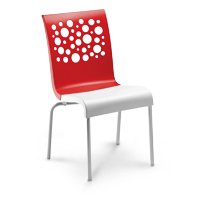 Tempo Stacking Chair (Red/White)