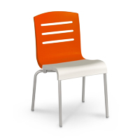 Model US041019 | Domino Stacking Chair (Orange/White)