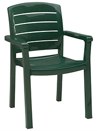 Model US119078| Classic Stacking Armchairs (Acadia) Amazon Green