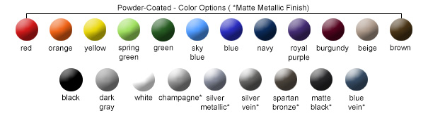 Powder-Coating Color Options