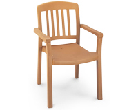 Model US442008 | Atlantic Resin Chair with Wood Style Finish (Teakwood Finish)