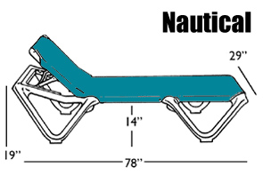 Dimensions for The Nautical Chaise Lounge