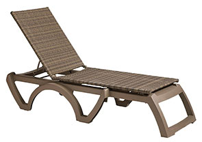 Model UT524681 | Java Wicker Chaise Lounges (Moccachino Wicker/Taupe Frame)