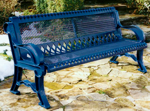 Model V6WB-P | Thermoplastic Coated 6' Villa Style Bench (Mariner)