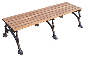 Model WBBP-60-W | Woodland Style | Backless Wood Park Bench