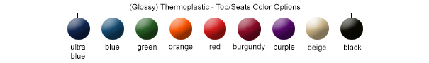 (Glossy) Thermoplastic Top/Seats Color Options