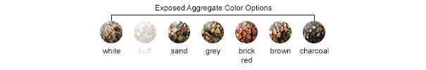Exposed Aggregate Color Options
