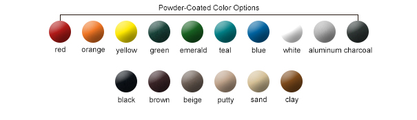Powder-Coated Metal Color Options