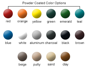 Powder-Coated Metal Color Options