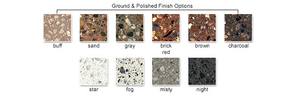 Ground & Polished Finish Color Options