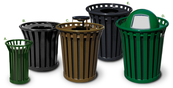 The Wydman Collection Slatted Trash Receptacles Collection