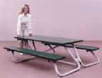 Lay Table On Ground | Quick Folding Aluminum Picnic Table