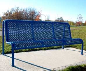 Model 2B6CSS | Perforated Steel Bench with Tubular Frame