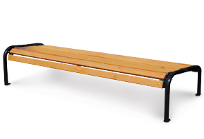 Model 2C4CBS | Wood Backless Benches with Tubular Frame