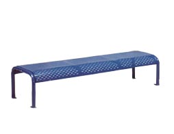 Model 2H6CBS | Perforated Steel Bench with Tubular Frame