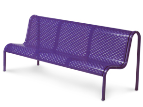 Model 2H6CSG | Perforated Steel Bench with Tubular Frame