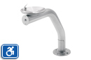 Haws 3380GFR Freeze Resistant Drinking Fountain on Round Galvanized Steel Pedestal with Universal Access