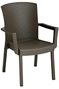Havana Resin Armchair with Espresso Wicker Finish