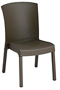 Havana Resin Sidehair with Espresso Wicker Finish